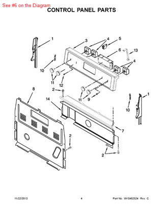 Picture of Whirlpool CNTRL-ELEC - Part# W10349613