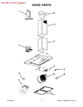 Picture of Whirlpool SWITCH-PB - Part# W10350884