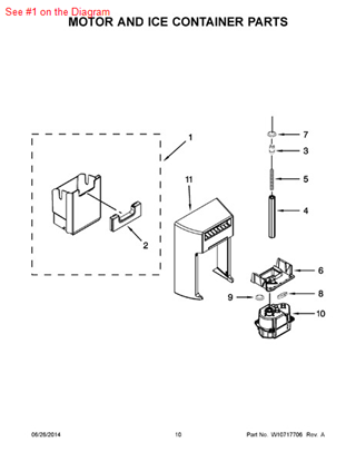 Picture of Whirlpool ICE-CONTNR - Part# W10353205