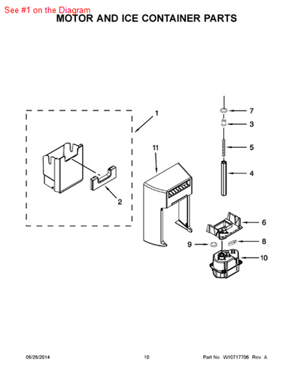 Picture of Whirlpool ICE-CONTNR - Part# W10353205
