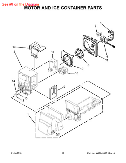 Picture of Whirlpool DIVIDER - Part# W10356558