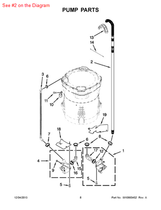 Picture of Whirlpool HOSE - Part# W10363893