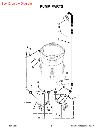 Picture of Whirlpool HOSE - Part# W10363893