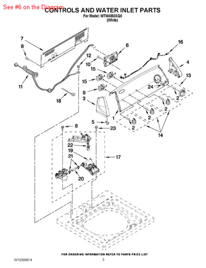 Picture of Whirlpool CNTRL-ELEC - Part# W10367783