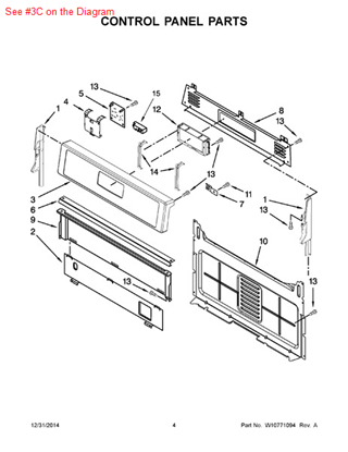 Picture of Whirlpool PANL-CNTRL - Part# W10370101