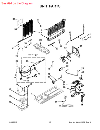 Picture of Whirlpool HARNS-WIRE - Part# W10390445