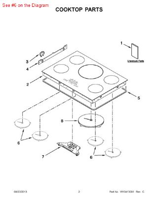 Picture of Whirlpool HOTPLATE - Part# W10396548