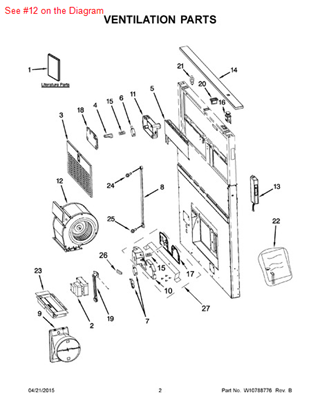 Picture of Whirlpool BLOWER-FAN - Part# W10398250