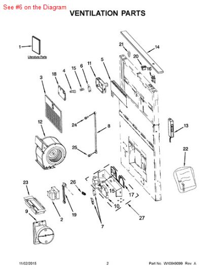 Picture of Whirlpool SWITCH - Part# W10398343