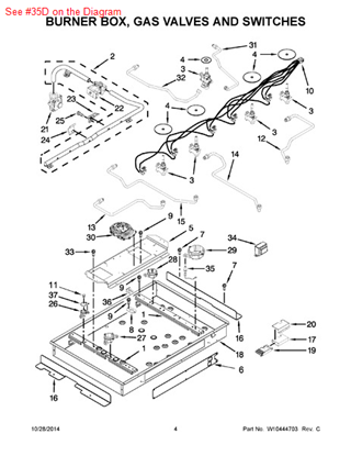 Picture of Whirlpool IGNTR-SURF - Part# W10398577