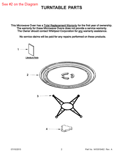 Picture of Whirlpool TRAY-COOK - Part# W10398722