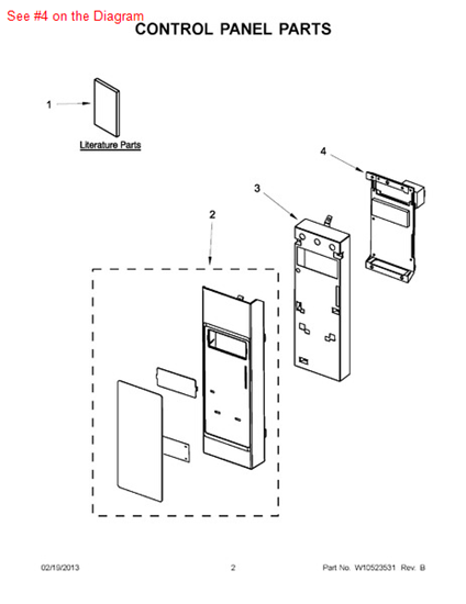 Picture of Whirlpool CNTRL-ELEC - Part# W10421929