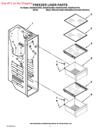 Picture of Whirlpool COVER - Part# W10425253
