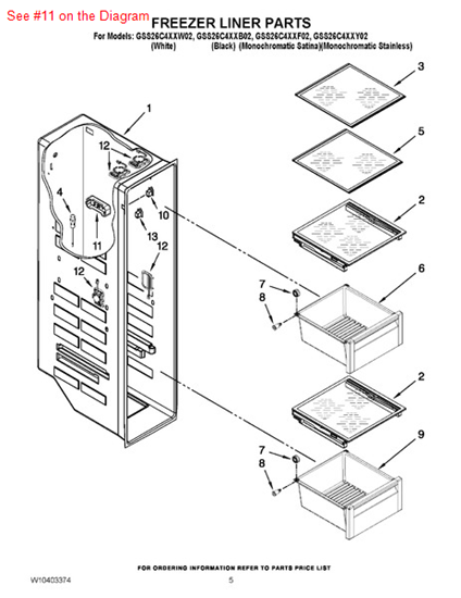 Picture of Whirlpool COVER - Part# W10425253
