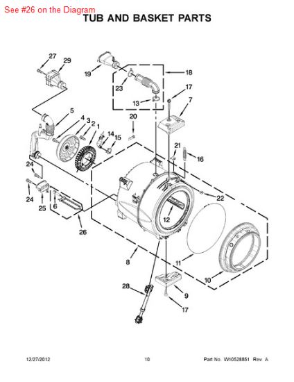 Picture of Whirlpool HEATER - Part# W10426377
