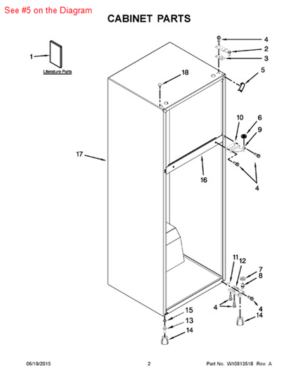 Picture of Whirlpool FILLER - Part# W10429302