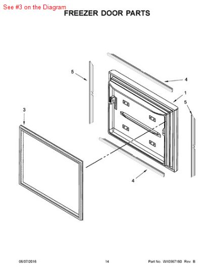 Picture of Whirlpool GASKET-FIP - Part# W10436252