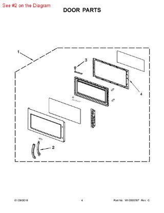 Picture of Whirlpool HNDLE-DOOR - Part# W10445124