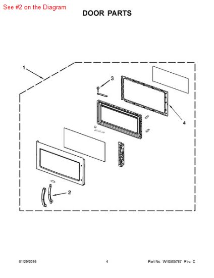 Picture of Whirlpool HNDLE-DOOR - Part# W10445124
