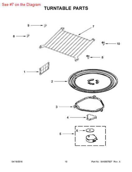 Picture of Whirlpool RACK-MEAL - Part# W10447234