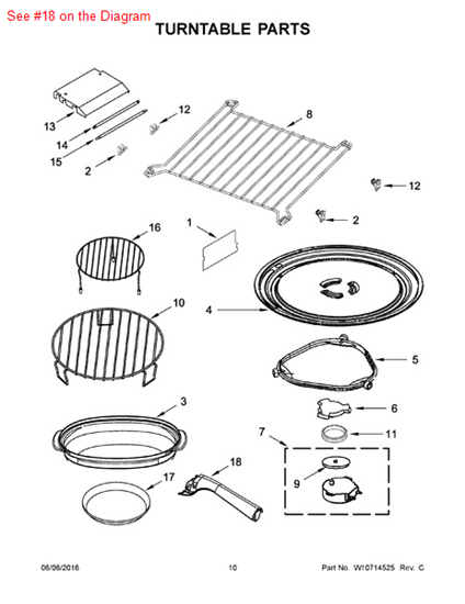 Picture of Whirlpool HANDLE-PAN - Part# W10461761