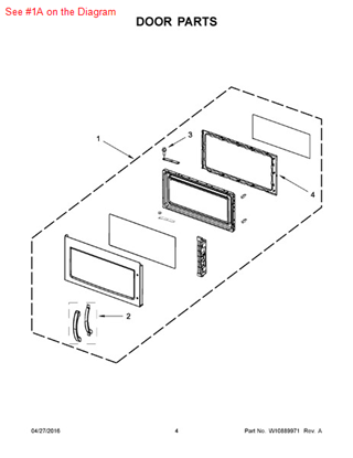 Picture of Whirlpool DOOR/MW - Part# W10468669