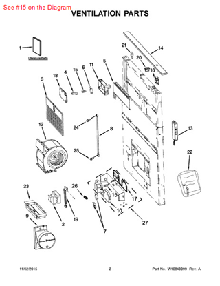 Picture of Whirlpool SPRING - Part# W10469579