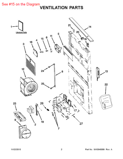 Picture of Whirlpool SPRING - Part# W10469579