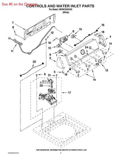 Picture of Whirlpool CNTRL-ELEC - Part# W10480262