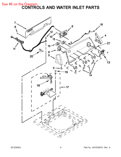 Picture of Whirlpool CNTRL-ELEC - Part# W10480286