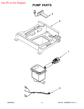 Picture of Whirlpool HARNS-PUMP - Part# W10485955