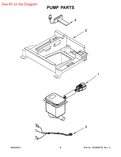 Picture of Whirlpool HARNS-PUMP - Part# W10485955