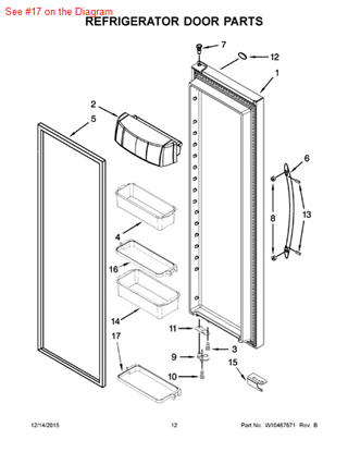 Picture of Whirlpool BIN-FRAME - Part# W10494334