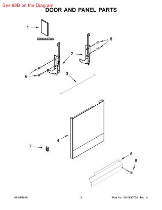 Picture of Whirlpool RETAINER - Part# W10503550