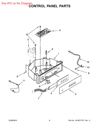 Picture of Whirlpool THERMISTOR - Part# W10503764