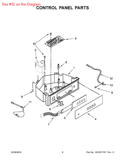 Picture of Whirlpool THERMISTOR - Part# W10503764
