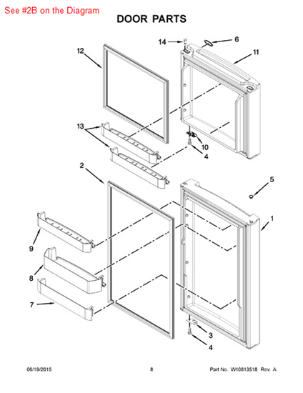 Picture of Whirlpool GASKET-FIP - Part# W10507460