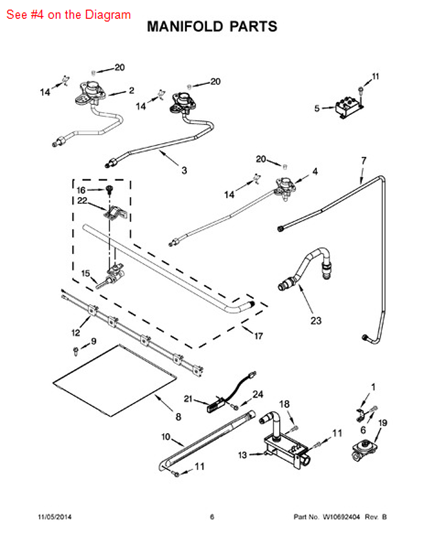 Picture of Whirlpool HOLDER-ORF - Part# W10514428