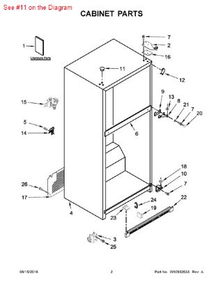 Picture of Whirlpool BUTTON-PLG - Part# W10520307