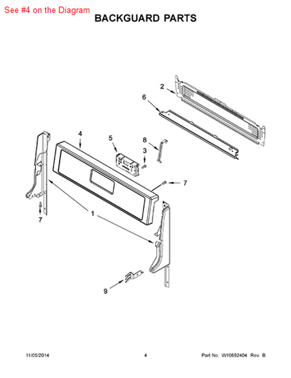 Picture of Whirlpool PANL-CNTRL - Part# W10535676