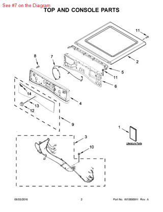 Picture of Whirlpool HARNS-WIRE - Part# W10540654