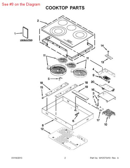 Picture of Whirlpool CNTRL-ELEC - Part# W10545370