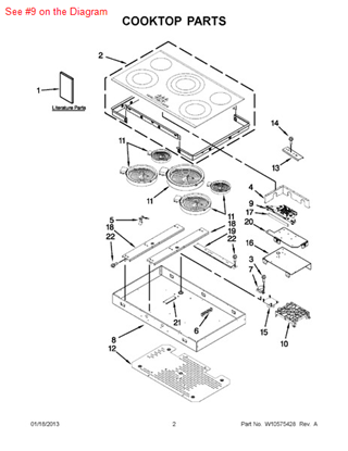 Picture of Whirlpool CNTRL-ELEC - Part# W10545371