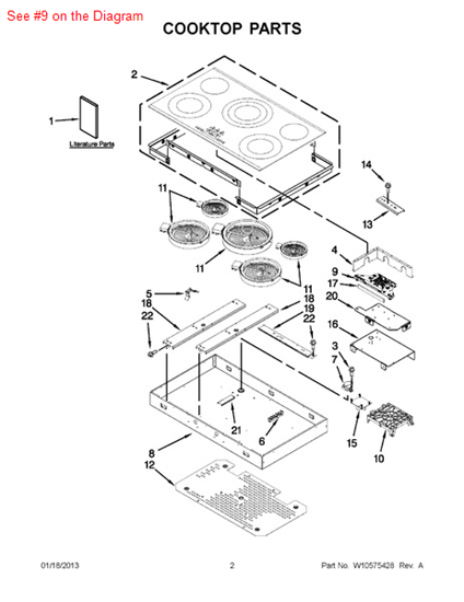 Picture of Whirlpool CNTRL-ELEC - Part# W10545371