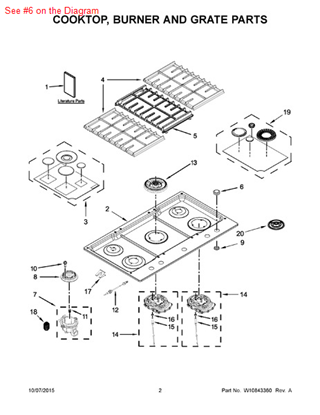 Picture of Whirlpool KNOB - Part# W10545849