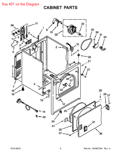 Picture of Whirlpool HANDLE - Part# W10549552