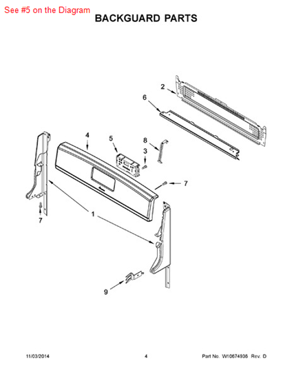 Picture of Whirlpool CNTRL-ELEC - Part# W10556707