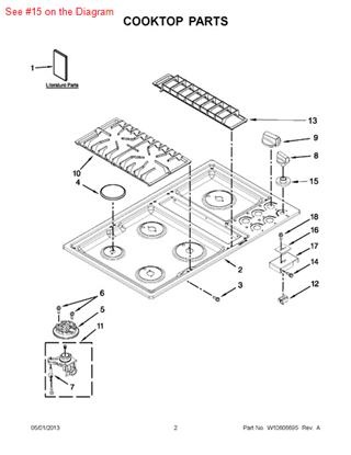 Picture of Whirlpool GROMMET - Part# W10559494