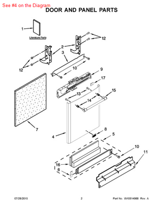 Picture of Whirlpool PANEL - Part# W10562144