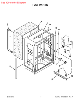 Picture of Whirlpool STOP - Part# W10567560